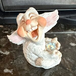 Charming White and Pink Laughing Figurine
